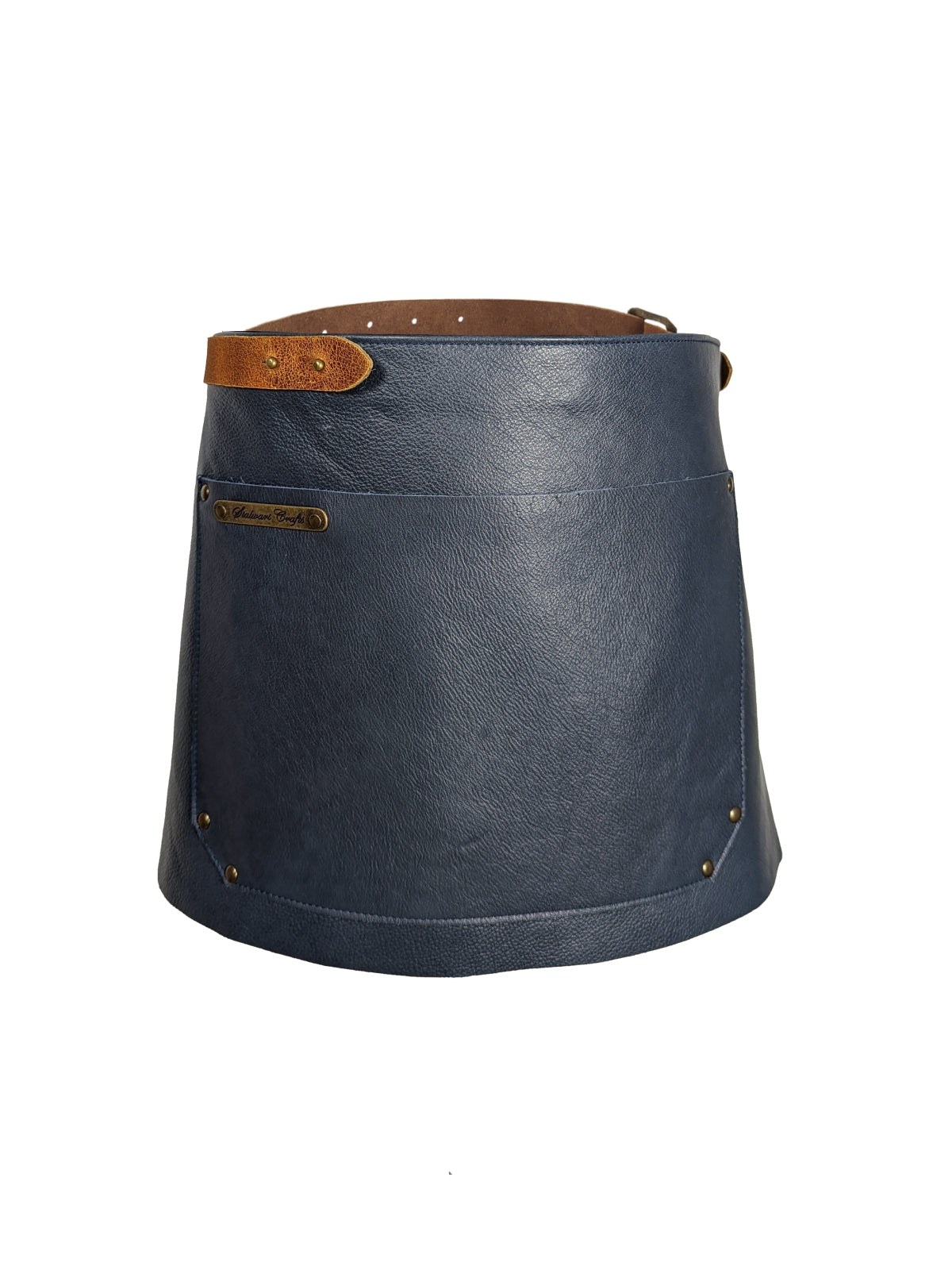Leather Waist Apron Deluxe Blue by Stalwart -  ChefsCotton