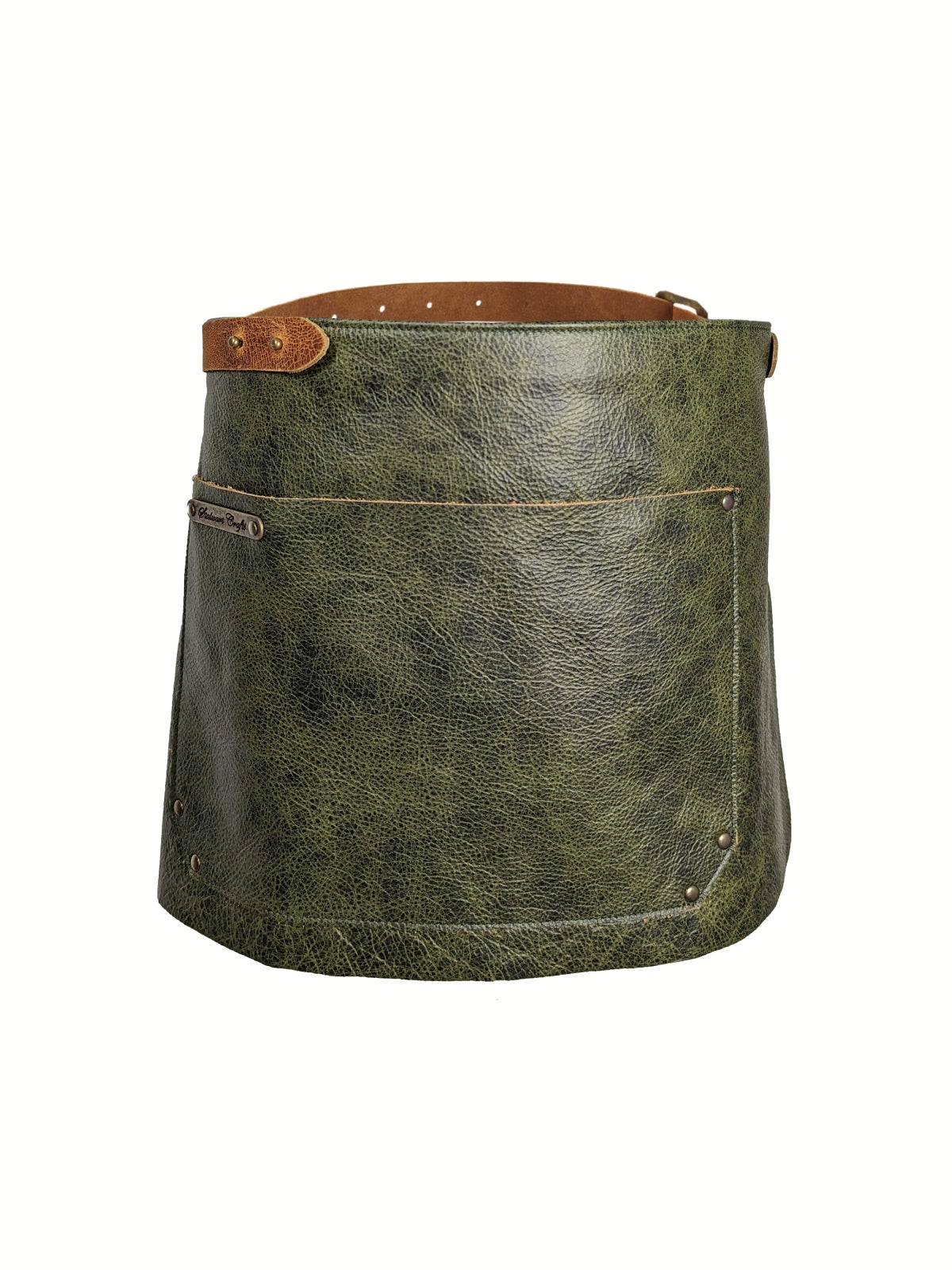 Leather Waist Apron Deluxe Green