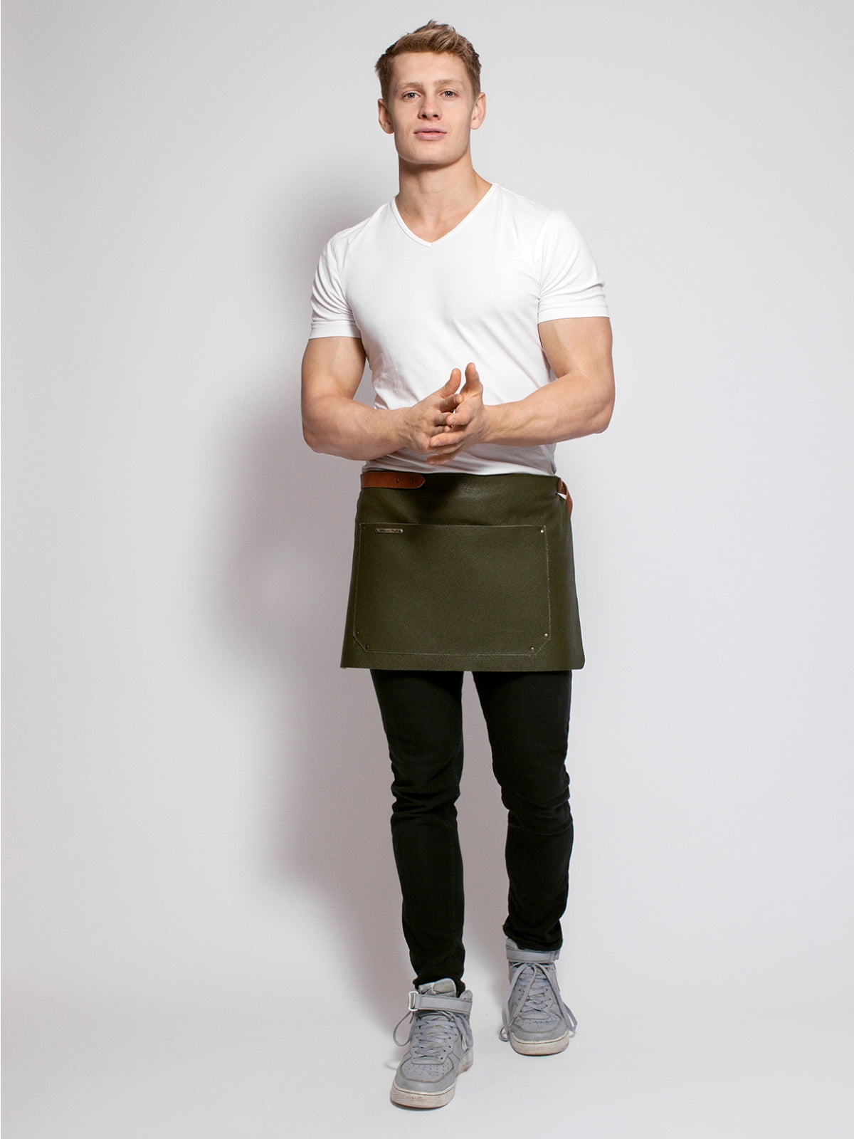 Leather Waist Apron Deluxe Green